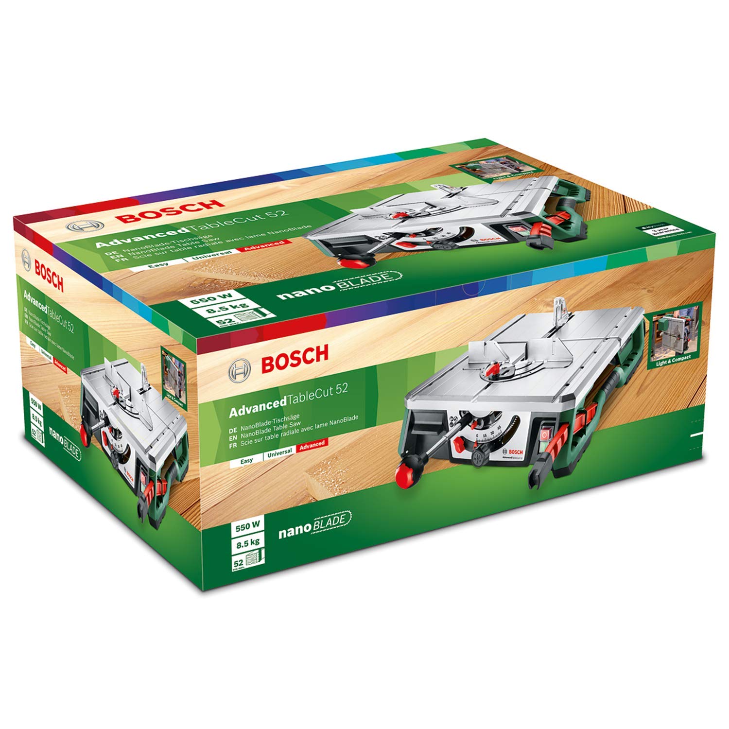 Bosch Tischsäge AdvancedTableCut 52 (550 Watt, NanoBlade Wood Basic 65, 8,5 kg, im Karton) 7