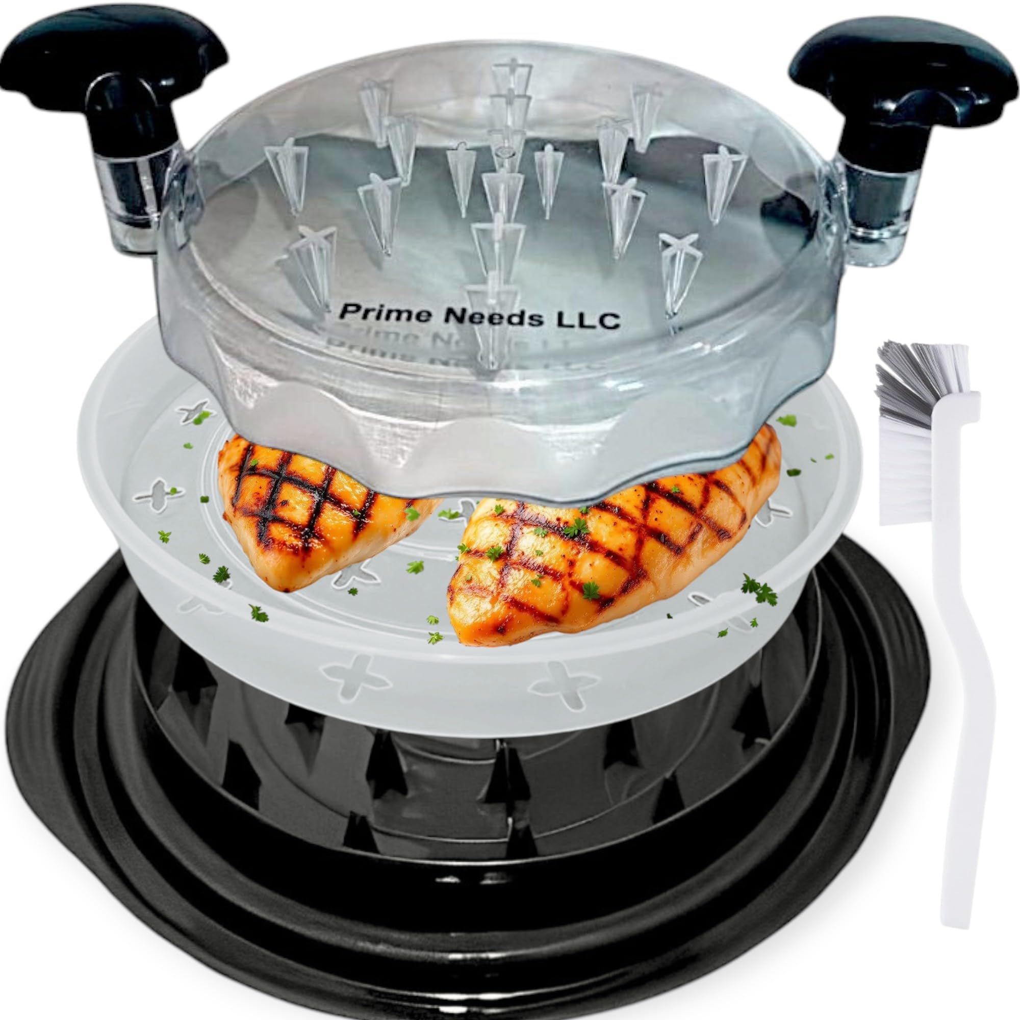 Photo 1 of **MISSING KNOB**
Chicken Shredder Large Meat Grinder Chicken Breast Shredder Heavy Duty Meat Shredder Tool Twist With Tray&Brush Hot Meat Shredder, Meat & Poultry Tools BPA-Free, Dishwasher Safe, Strong Non-Slip Base.