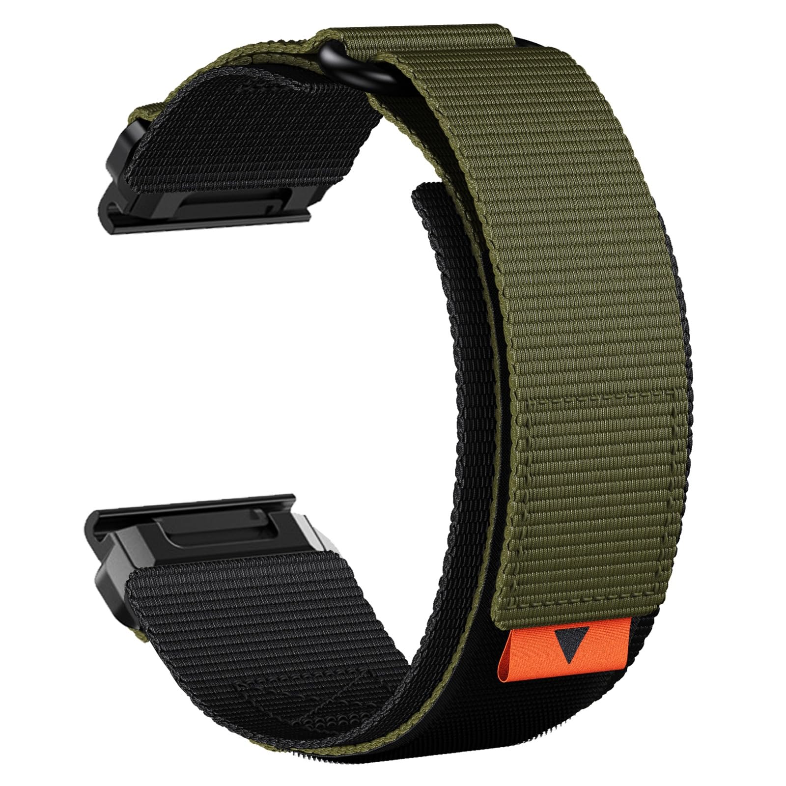 YOOSIDE 22mm 26mm Tactical Nylon Watch Strap for Garmin 8 / Tactix 8 / Instinct/epix Pro/Enduro, Upgraded QuickFit Adjustable Rugged Weave Webbing Wristband for Fenix 7/6/ 5 (Green, 22mm)