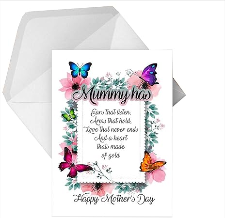 Mum Poesia Biglietto Di Auguri Personalizzato Qualsiasi Testo Per Tutte Le Occasioni O Eventi Compleanno Natale Matrimonio Anniversario Fidanzamento Father S Day Mother S Day Amazon It Casa E Cucina