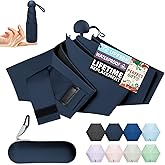 LILAC Travel Mini Umbrella Compact Small & Lightweight, UV Rain Protection, Pocket-Sized Folding Umbrellas with Quickdraw & Case for Men Women & Kids Backpack