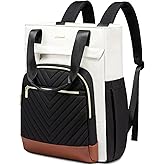 LOVEVOOK Laptop Backpack for Women, 17 Inch Work Laptop Bag Teacher Nurse Backpack, Wide Open Travel Backpack Purse Convertible Business Computer Tote Daypack, Black