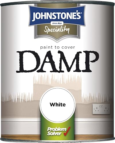 Johnstone's 307955 Paint to Cover Damp White 750ml High Opacity