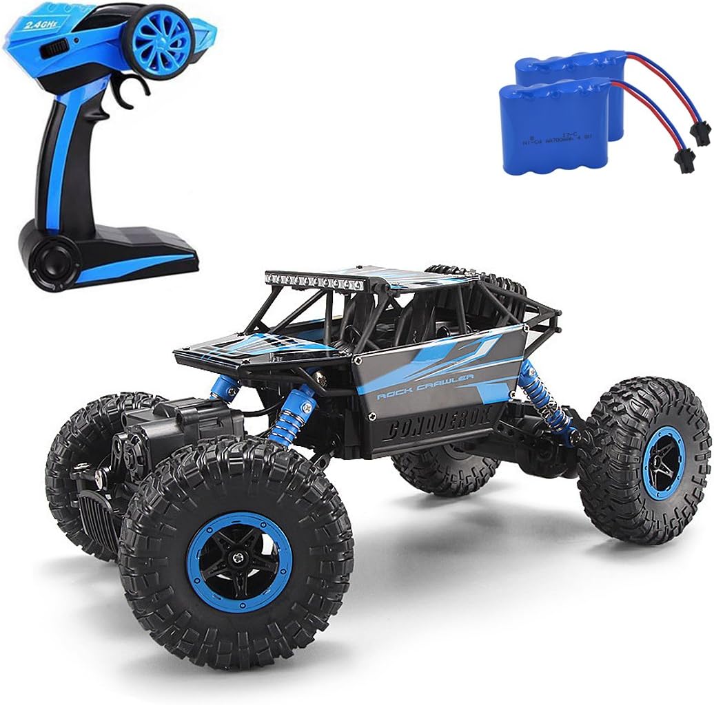 Migoo S600 2.4Ghz RC Rock Crawler 4 WD Monster Truck Off-Road Vehicle Toy Blue