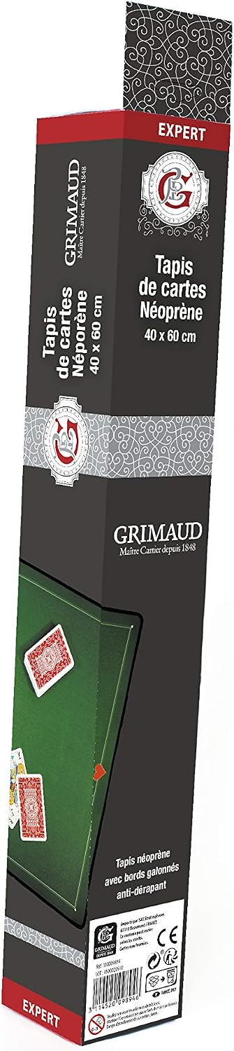 Grimaud Neoprene Card Mat 40 x 60 cm - Belote/Poker/Tarot/Coinche Play Mat - Non Slip - Perfect Card Slide - Image 3