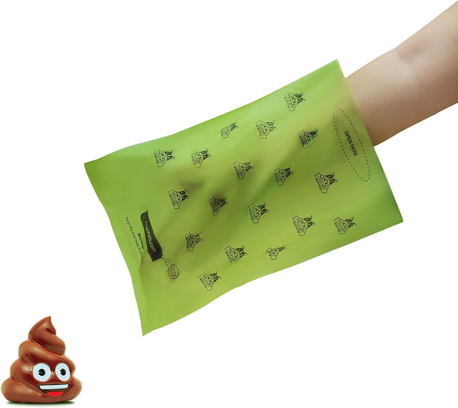 Pogi's Poop Bag Dispenser - Includes 1 Roll (15 Dog Poop Bags) - Scented, Leak-Proof, Earth-Friendly Poop Bags for Dogs : Pet Supplies