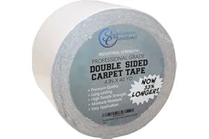 TORYO Sugarman Creations Strongest Double Sided Carpet Tape-[4-Inch-by-40-Yard,120 feet!-2X More!]- 5 Stars Professional Grade, Industrial Strength, Heavy Duty Rug Rated Carpet Underlayment Adhesive