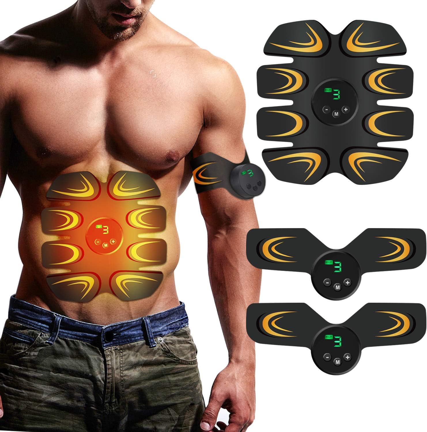 Echoice Muscle Stimulator 6 MODES with 10 Clases Electronic Muscle Toner Abdominal Machine For Men Women