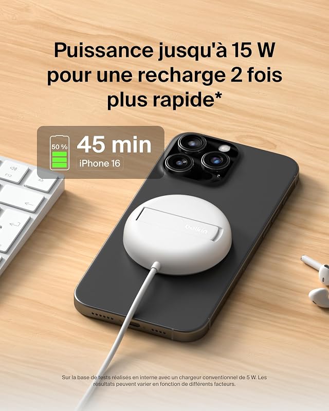 BoostCharge Pro Socle De Recharge Magnétique 15 W avec Support