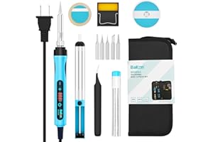 Soldering Iron Kit,90W LED Digital Soldering Gun Kits,Adjustable Temperature Soldering Welding Tool Kit with 5 Solder Tips,So