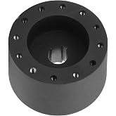 6 Hole Steering Wheel Hub Adapter 3/4 Inch Keyway Marine Boat Steering Wheel Adapter Heavy Duty Metal Design with 5mm Screw Holes for Boats Helms