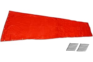 USA Made 24" X 96" High Visability Orange All Weather Replacement Windsock - Airport Windsock Corporation
