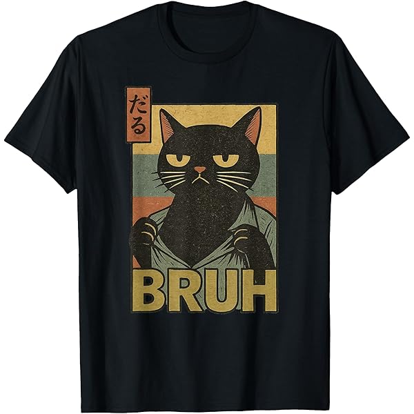 Amazon.com: Catzilla Japanese Sunset Funny Monster Ginger Orange