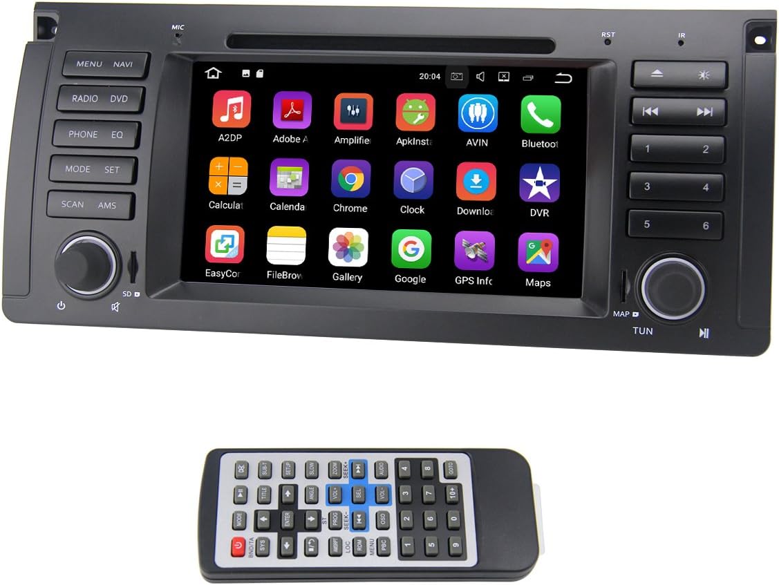 QSICISL 7 Inch Android 9.0 Car DVD Navigation In Dash HD Touch Screen Car Video Player For BMW E39 E38 E53 M5 X5 GPS Stereo with Built-in WIFI Modem support HDMI 4G/Bluetooth