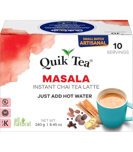 Amazon.com : QuikTea Cardamom Instant Chai Tea Latte - 10 Count