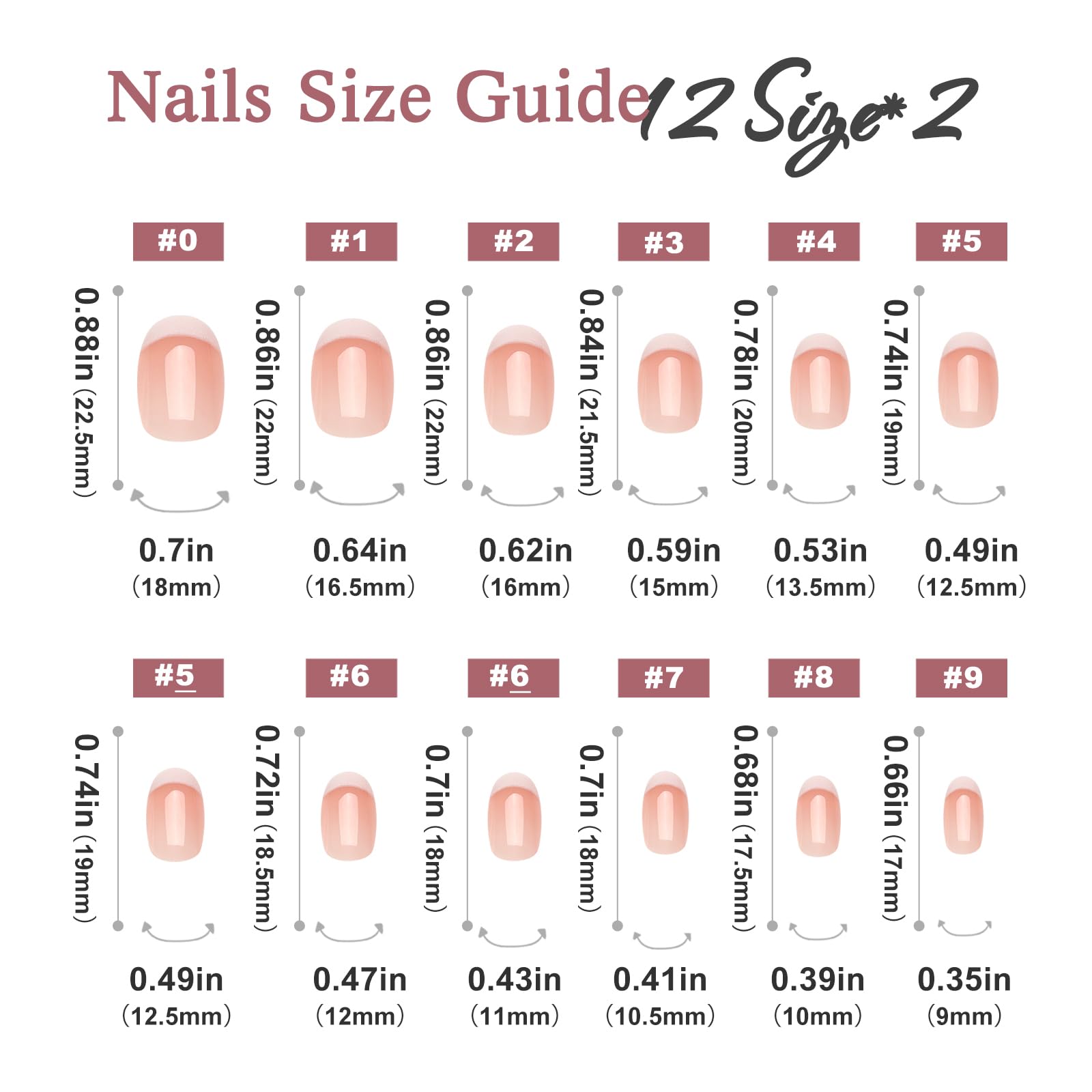 Artquee French Tips Press on Nails Short Clear Pink Fake Nails Oval Cute Acrylic False Nail Full Cover Glossy White Edge Designs Stick on Fingernails for Women 24PCS - Image 6