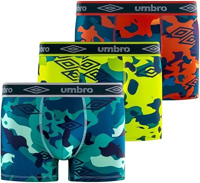 Caleçon Boxer Homme Sport, Lot de 3, Rouge 10 (S)