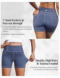 VOOVEEYA 5"/8" High Waisted Yoga Biker Shorts with