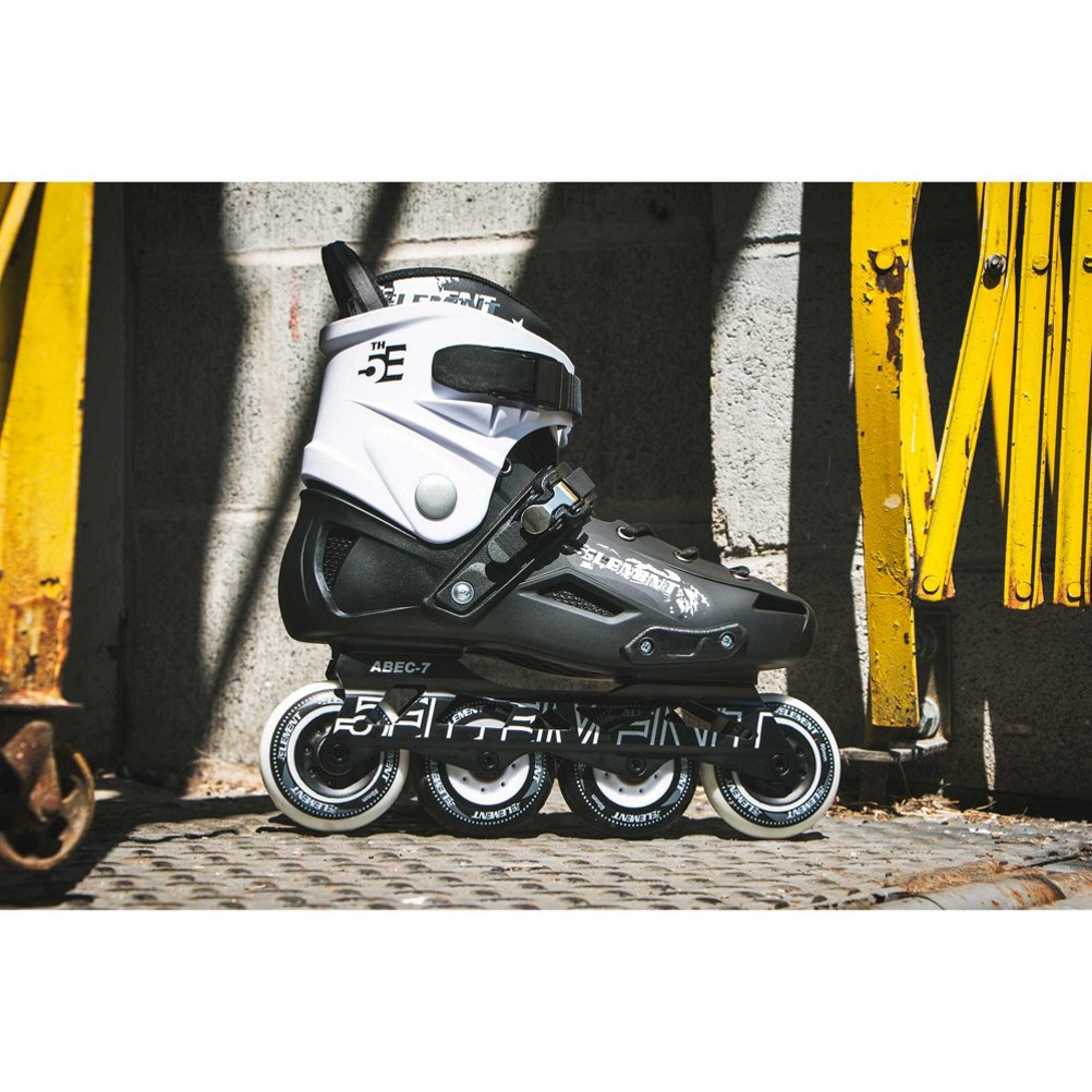 5th Element ST80 Urban Inline Skates, Black And White 10.0 on