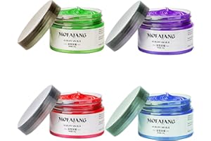 EFLY Temporary Hair Color Chalk For Kids, Hair Wax Color For 4 5 6 7 8 9 Year Old Girl Gifts, Birthday,Party, Cosplay DIY, Children's Day, Halloween, Christmas (4, Red Blue Purple Green)