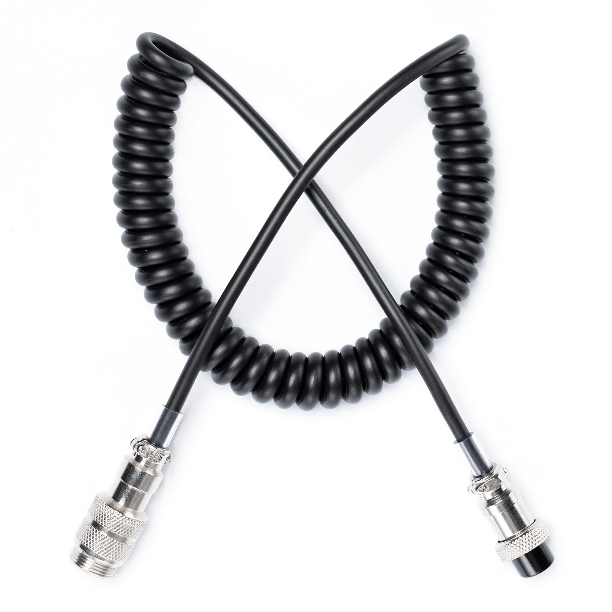 Fumei 4 Pin Mic Extension Cable 1.8M Durable Coiled Cable Compatible with Cobra Uniden CB HAM Radio