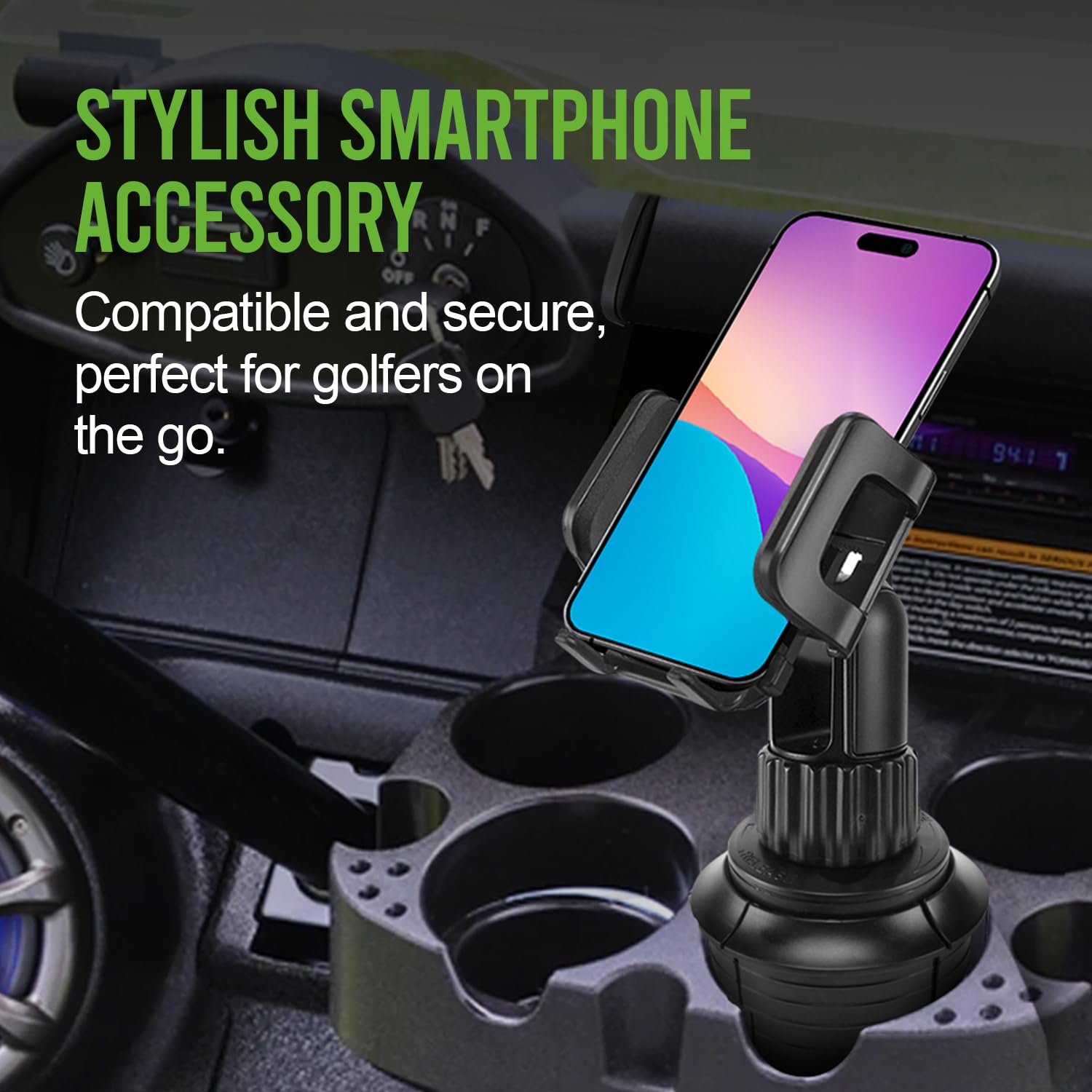 Cellet Car Phone Holder Mount, Car Cup Phone Holder Mount, Compatible with Apple iPhones, Samsung Galaxy, Motorola Moto Google Pixel Smartphones (Fits for Tesla Model 3 Y S X) 6.5-Inch