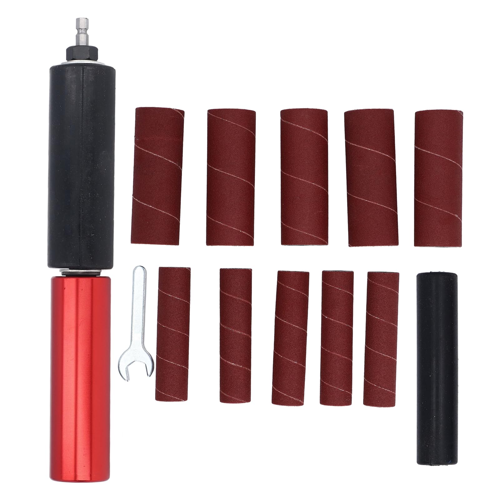 Electric Drill Rotating Sand Belt Polishing Machine Used to Polish Wood, Metal, Plastic, Glass, and Stone with A Grinding Rod