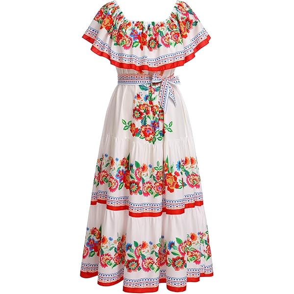 green emerald velvet dress Mexican Embroidered Dress main image 0
