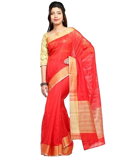 amazon red saree