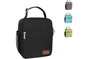 HABOPET Lunch Box for Men & Women Durable Lunch Bag for Adults Reusable Small Lunchbox Black