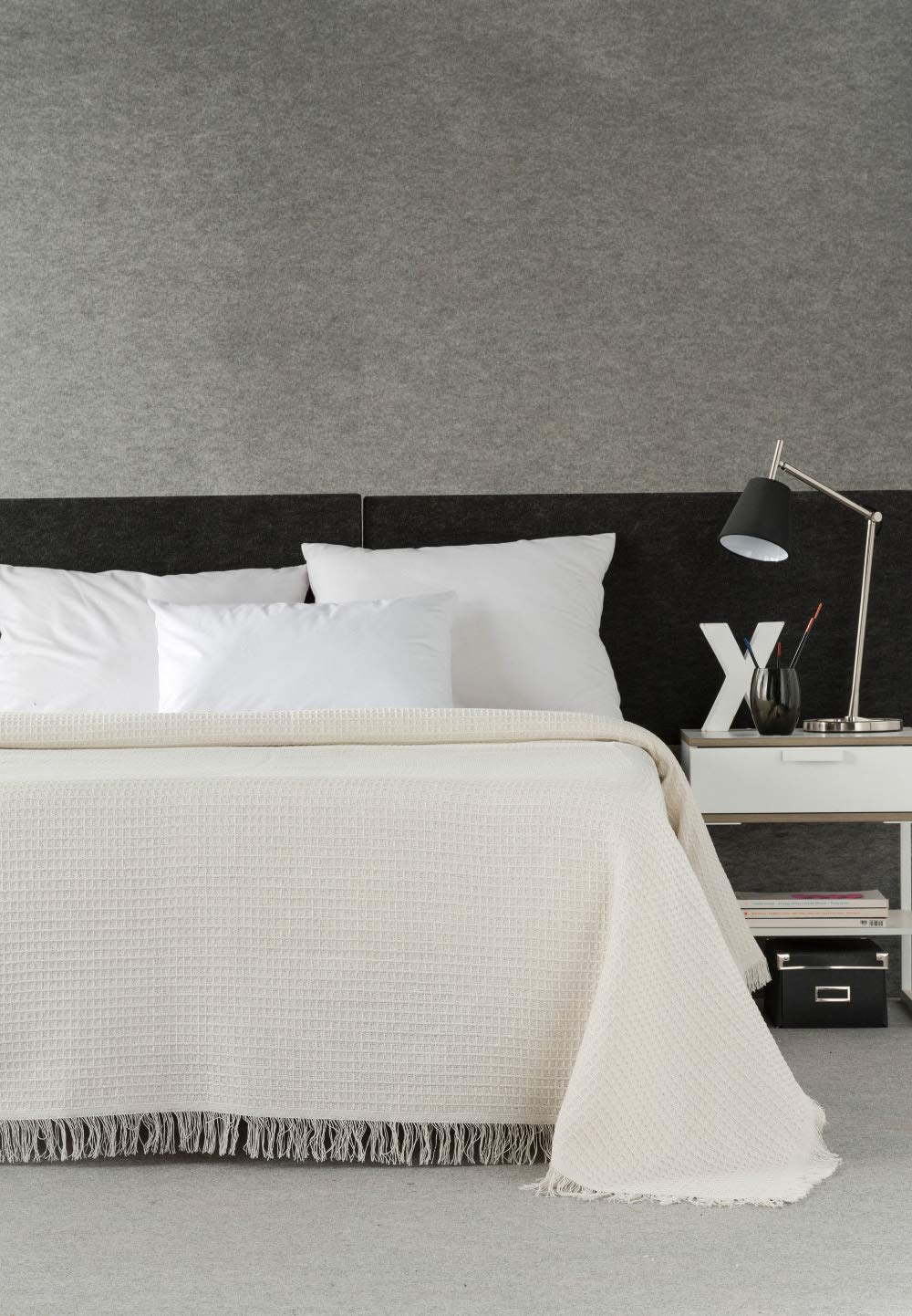 Estoralis Plaidtor Multipurpose Plaid Nest, Cotton, Ecru 170 x 260 cm