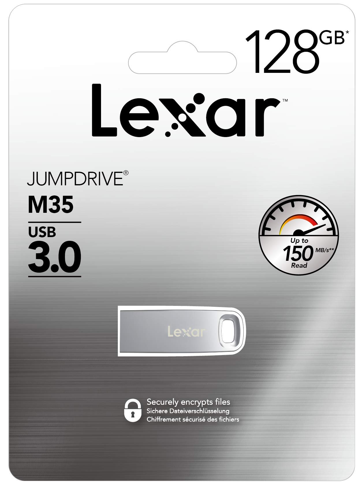 LEXAR Jumpdrive 3.0 USB Stick 128GB M35 Metal Silver