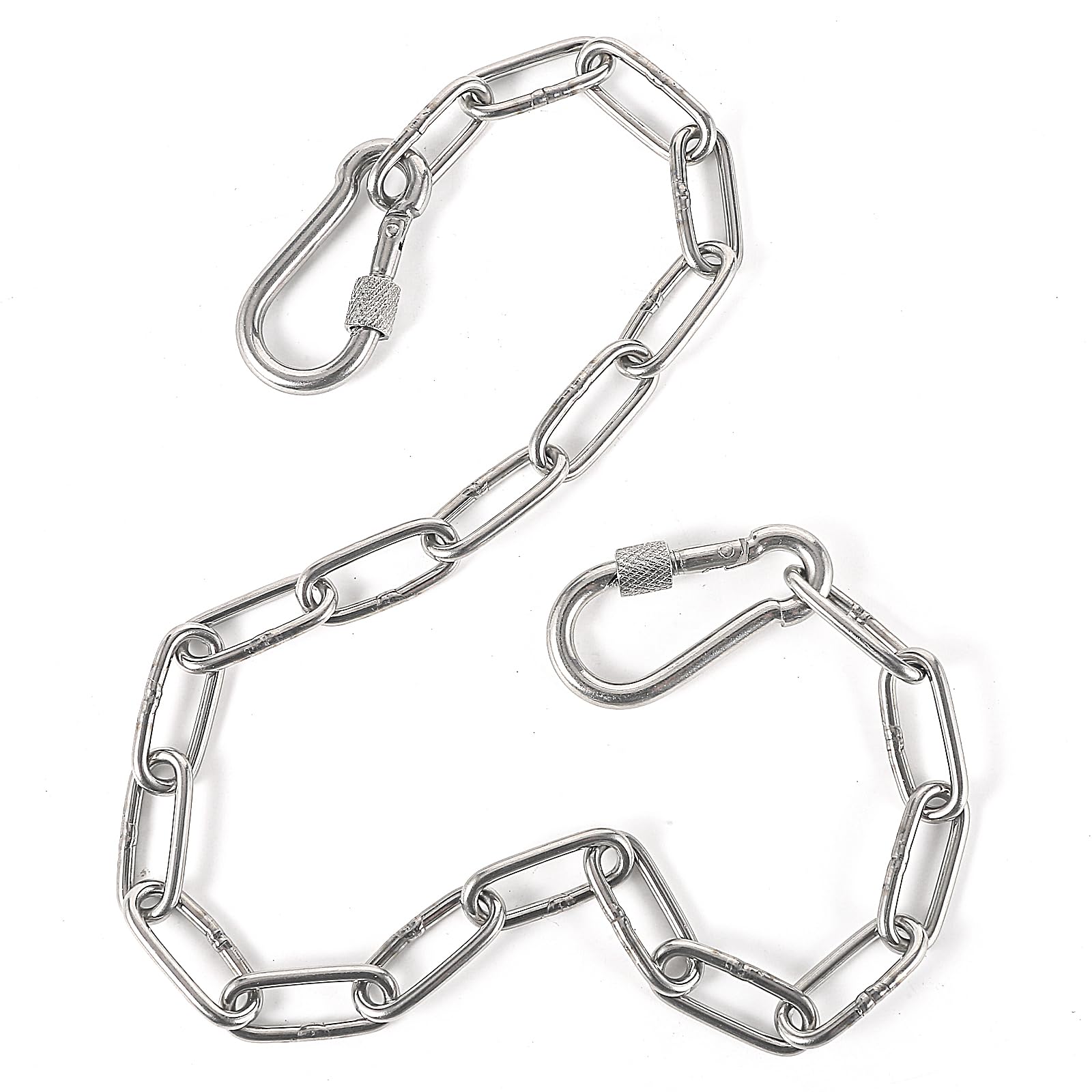 Photo 1 of Heavy Duty Chain Link Gate - Weather-Resistant Stainless Steel Chain Link Gate - Exclusive Extra Lock Design - Chain Link Fence Gate Lock - Versatile Chain Link for Pet Cage Doors, Yard Doors