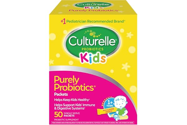 Culturelle Kids Purely Probiotics Packets Daily Supplement, Helps Support Kids’ Immune and Digestive Systems, #1 Pediatrician