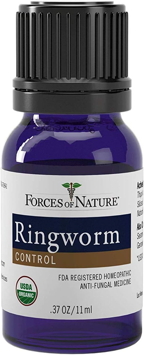 Forces of Nature -Natural, Organic Ringworm Treatment (11ml) Non GMO, No Harmful Chemicals, Nontoxic –Fast Acting Anti-Fungal for Itchy, Red, Irritated Skin Associated with Ringworm: Health & Personal Care
