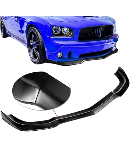 HDC Autosports Matt Black Front Bumper Splitter Lip – For 2011-2014 Dodge Charger SRT, 3-Piece