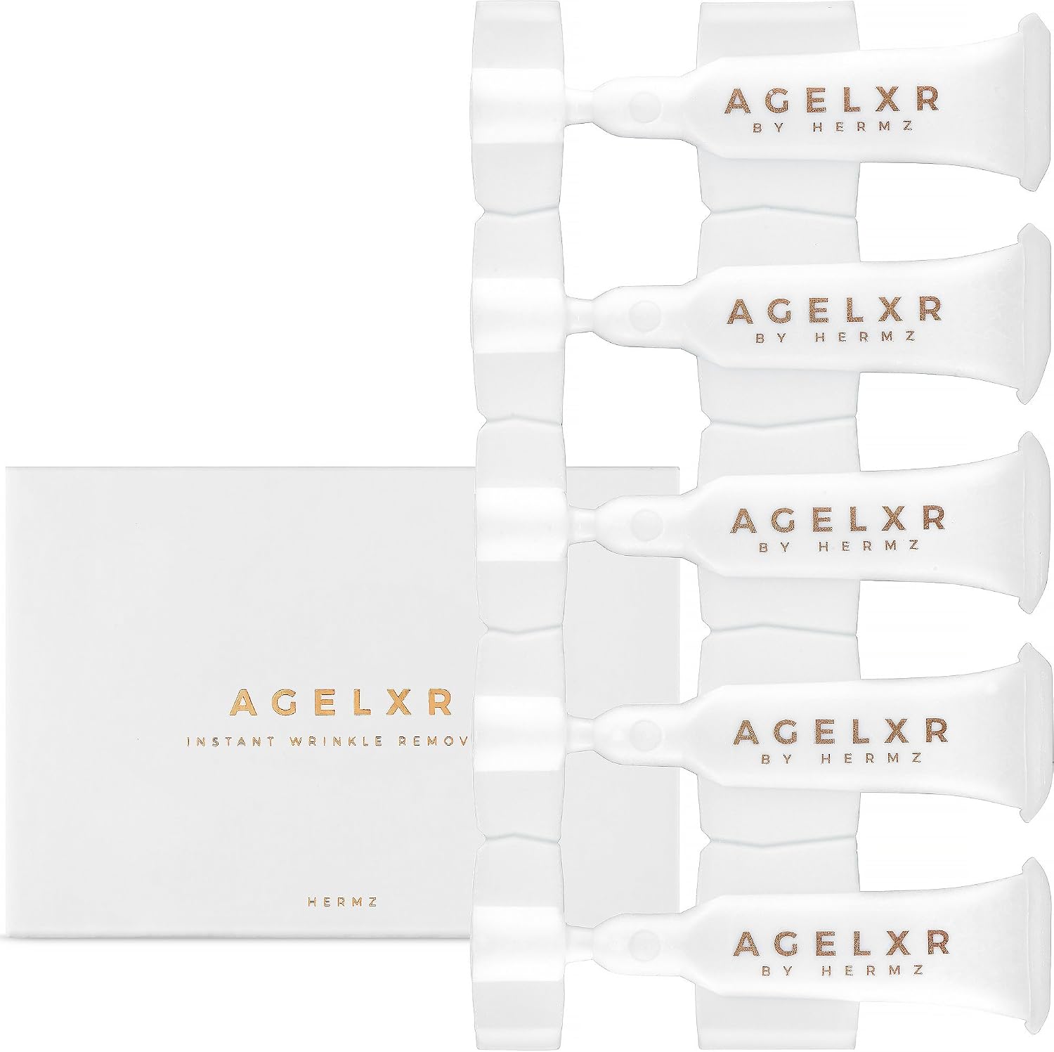 AGELXR, Instant Wrinkle Remover (30 Vials 0.6ml Each), Quickly Tightens Wrinkles