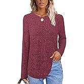 MixShe Womens Sweaters 2025 Fall Fashion Crewneck Tunic Tops S-XXL