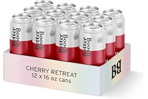Better Booch Organic Kombucha - Probiotic & Antioxidant Rich Raw Sparkling Tea - Low Sugar, Vegan, Gluten Free - Gut Healing Active Cultures - Cherry Retreat Flavor, 16 Fl Oz Cans, 12-Pack