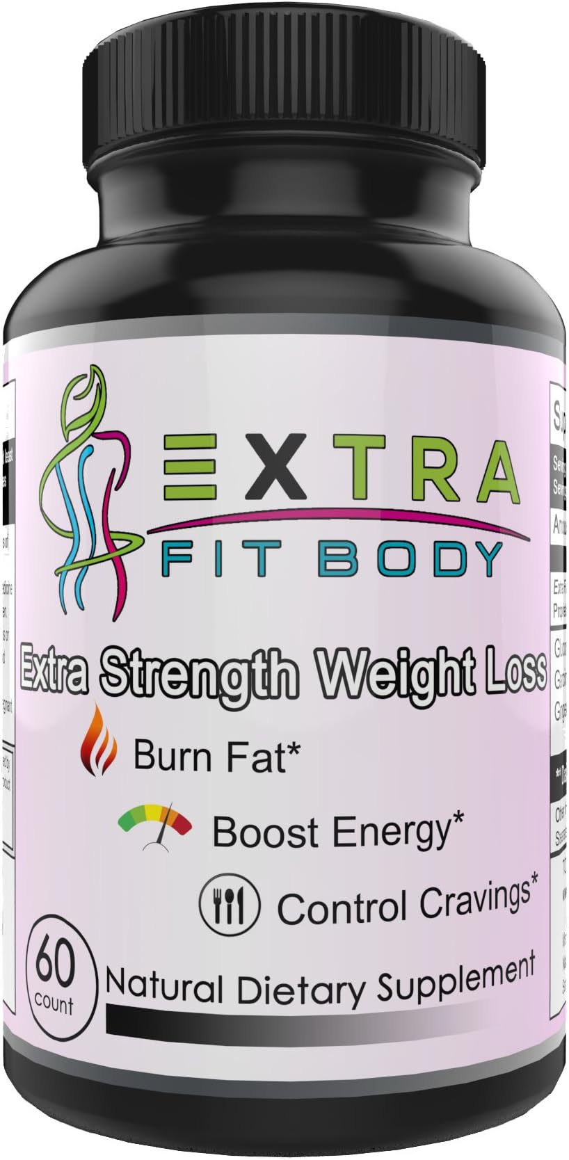 Extra Fit Body™ Advanced Weight Loss Supplement for Women (60 Pills) – Natural Fat Burner, Appetite Suppressant and Metabolism Booster – Safe Diet Targets Belly Fat and Reveal Toned Abs