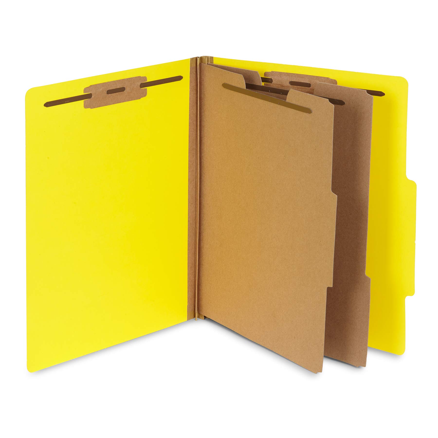 Photo 1 of 10 Yellow Classification Folders, 2 Divider, 2 Inch Tyvek Expansions, Durable 2 Prongs Designed to Organize Standard Medical Files, Law Client Files, Office Reports, Letter Size, Yellow, 10 Pack