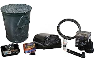 HALF OFF PONDS - Savio Pond Free 1200 Waterfall Kit - 5 ft by 15 ft PVC Liner, 1,200 GPH Manta Series Water Pump - PVCPXSS4