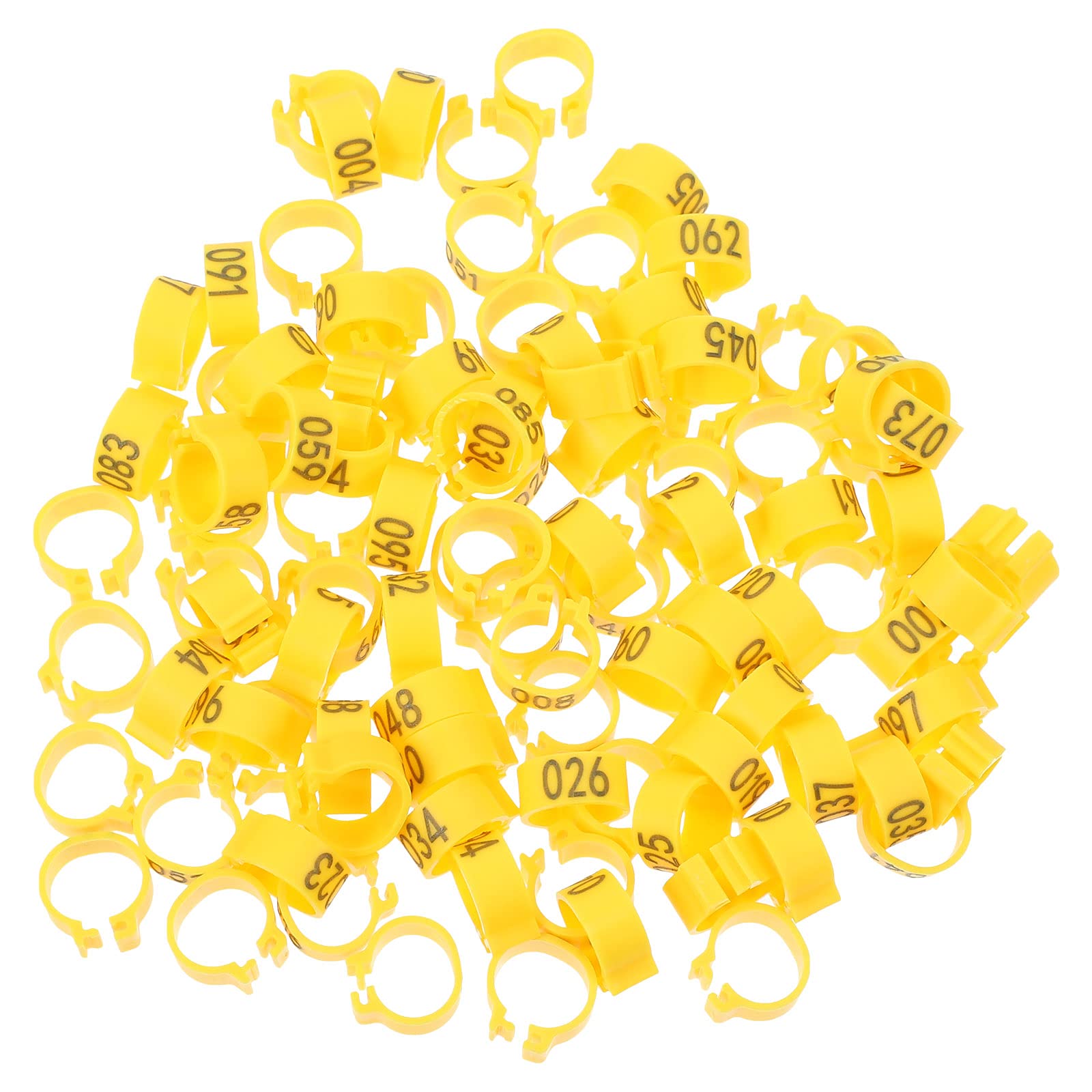 iplusmile 100 Pcs Plastic Bird Leg Band Rings Leg Rings- Numbered Foot Rings Bird Rings for Poultry Chickens Ducks Pigeon