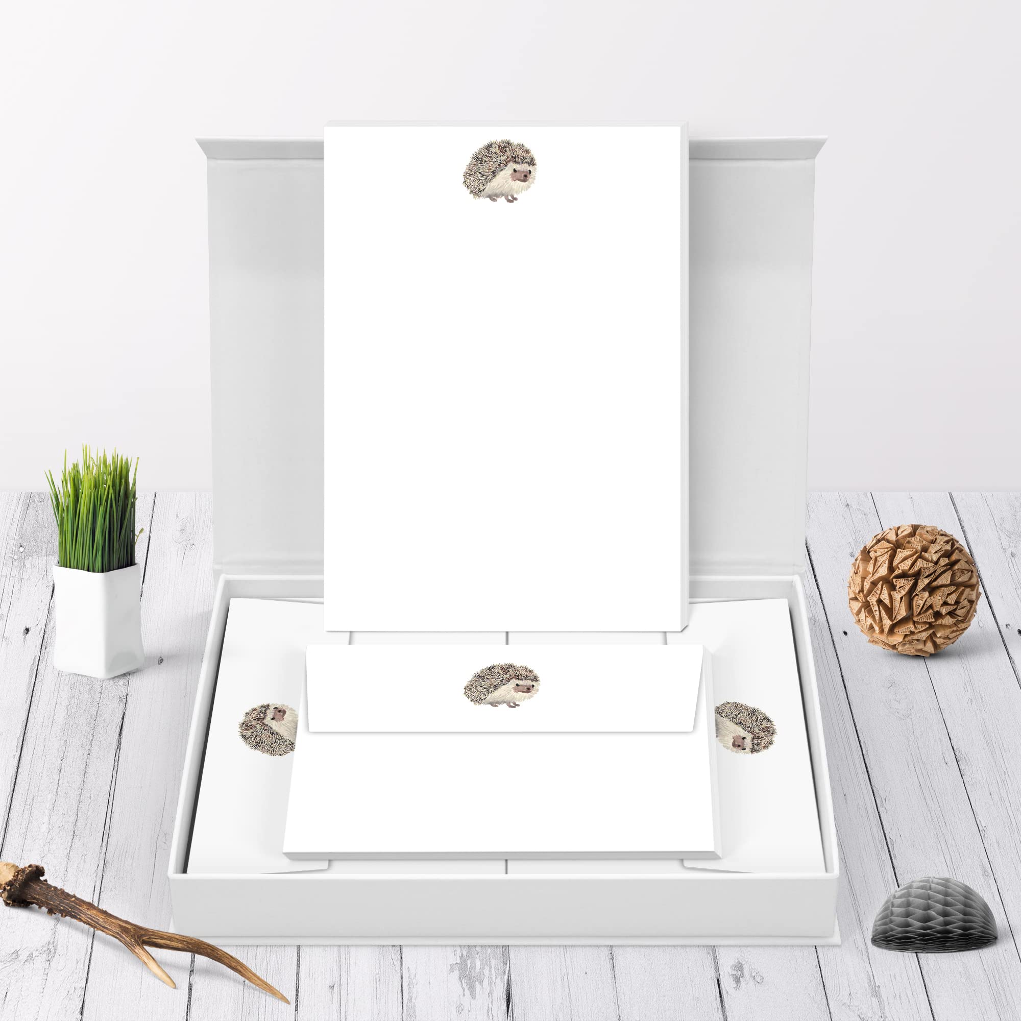 Me Loovely Hedgehog Letter Writing Papers with Envelopes Stationery Writing Supplies A5 Size Paper Set for Office Home & School | Christmas Gifts (20 Letters & 20 Envelopes in Gift Box)