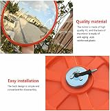 Royalswill Convex Road Safety Mirror 30cm 130 Degree Unbreakable Orange ABS view 4
