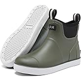 CKWLXQY Women's Deck Boots, Waterproof Ankle Rain Boots with Anti-Slip Traction, Rubber Garden & Fishing Boots for Boating, Camping, Farming & Outdoor Work