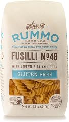Rummo Gluten Free Fusilli N.48 - Gluten Free Fusilli Pasta Noodles, Made with Brown Rice & Corn, Pasta from Italy - 12 Ounce 