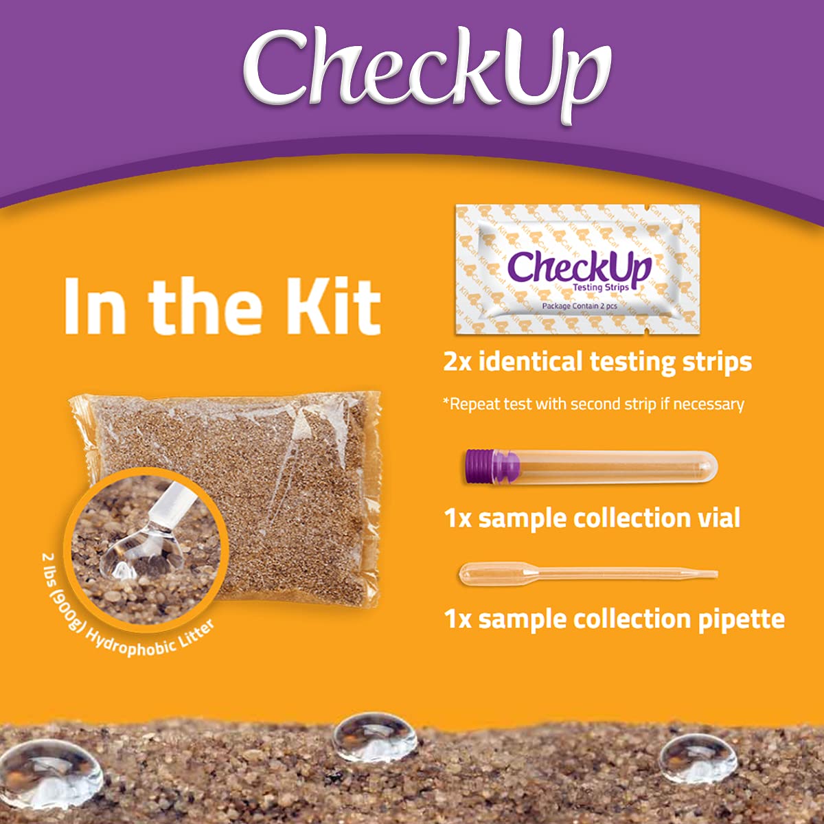 Mua CheckUp at Home Wellness Test Kit for Cats 2lb Hydrophobic Litter