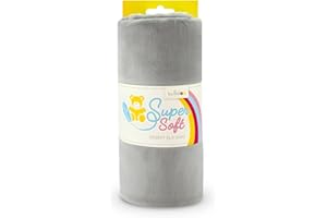 KULLALOO Short Pile Plush Fabric for Sewing/Minky for plushies & Many More ✦ 39.5x29.5 inch ✦ Pile Length 1/16 inch (1.5 mm) ✦ Silver Grey