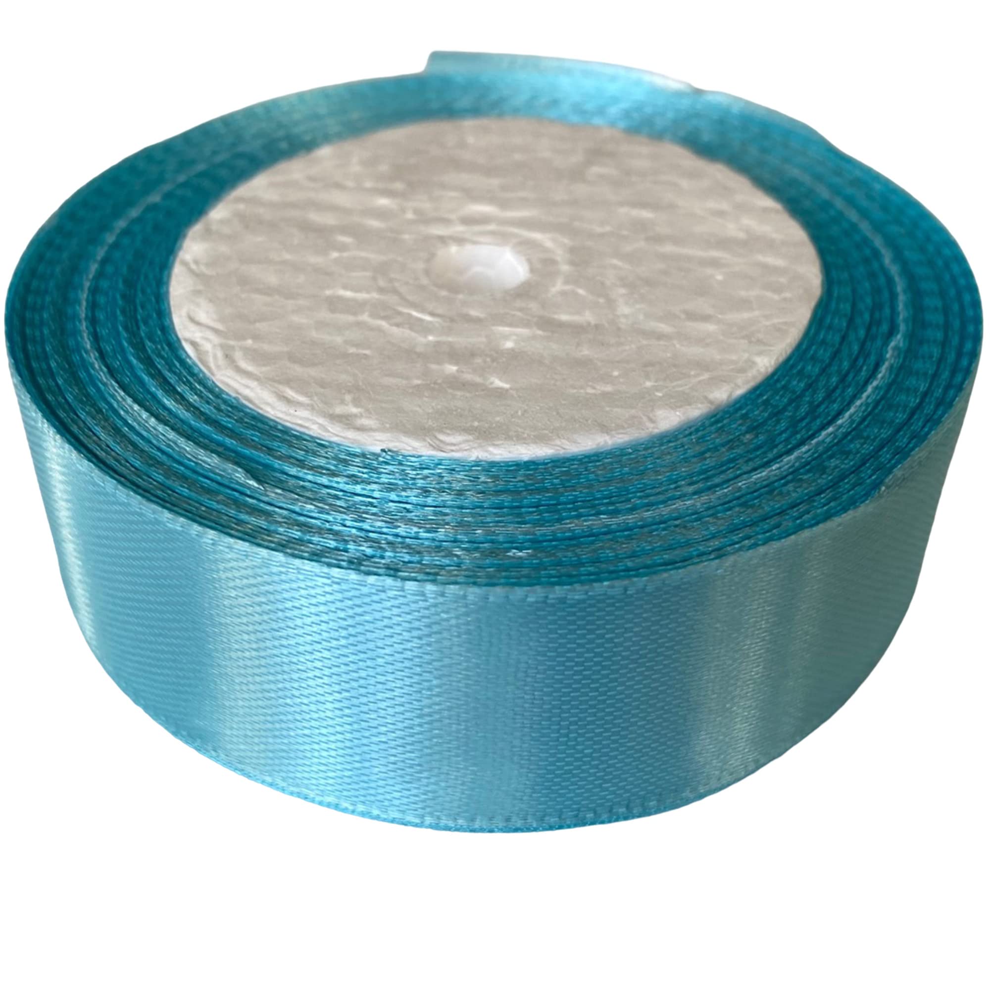 Dyanatic Satin Lake Blue Ribbon | 25 Yards Ribbons for Crafting | Christmas Ribbon for Gift Wrapping | Silk Ribbon, Ribbons for Gift Wrapping | Ribbon for Hair, DIY Ribbon for Sewing (25mm x 22m)